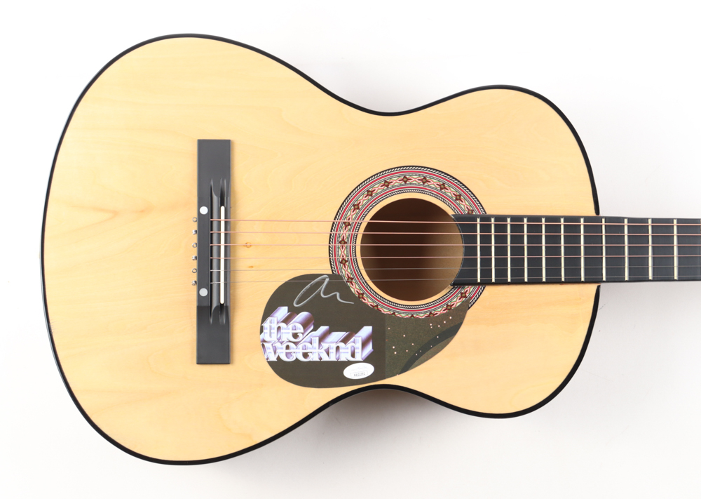 The Weeknd Acoustic Guitar with Signed Custom Insert Pickguard (JSA) at PristineAuction.com The Weeknd Acoustic Guitar with Signed Custom Insert Pickguard (JSA) at PristineAuction.com