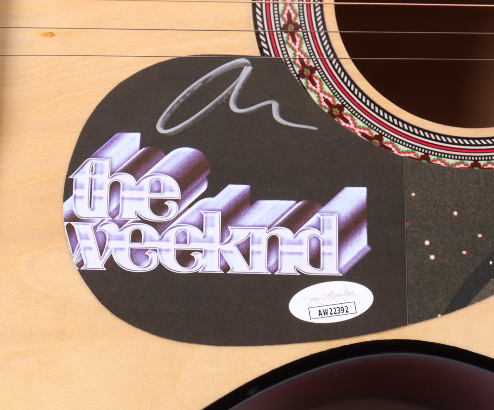 The Weeknd Acoustic Guitar with Signed Custom Insert Pickguard (JSA) at PristineAuction.com The Weeknd Acoustic Guitar with Signed Custom Insert Pickguard (JSA) at PristineAuction.com