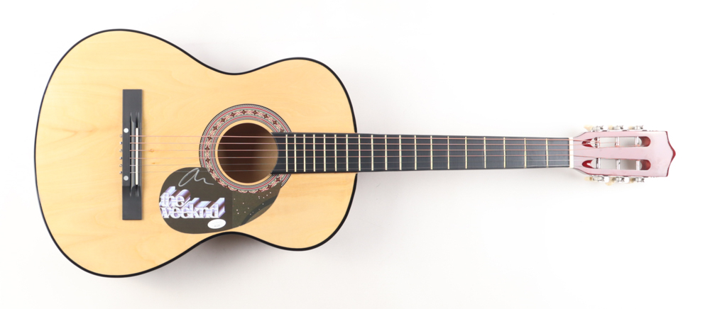 The Weeknd Acoustic Guitar with Signed Custom Insert Pickguard (JSA) at PristineAuction.com The Weeknd Acoustic Guitar with Signed Custom Insert Pickguard (JSA) at PristineAuction.com