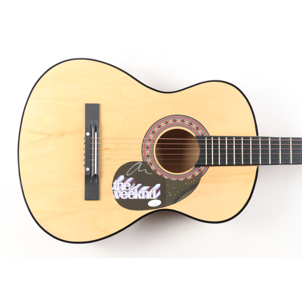 The Weeknd Acoustic Guitar with Signed Custom Insert Pickguard (JSA) at PristineAuction.com