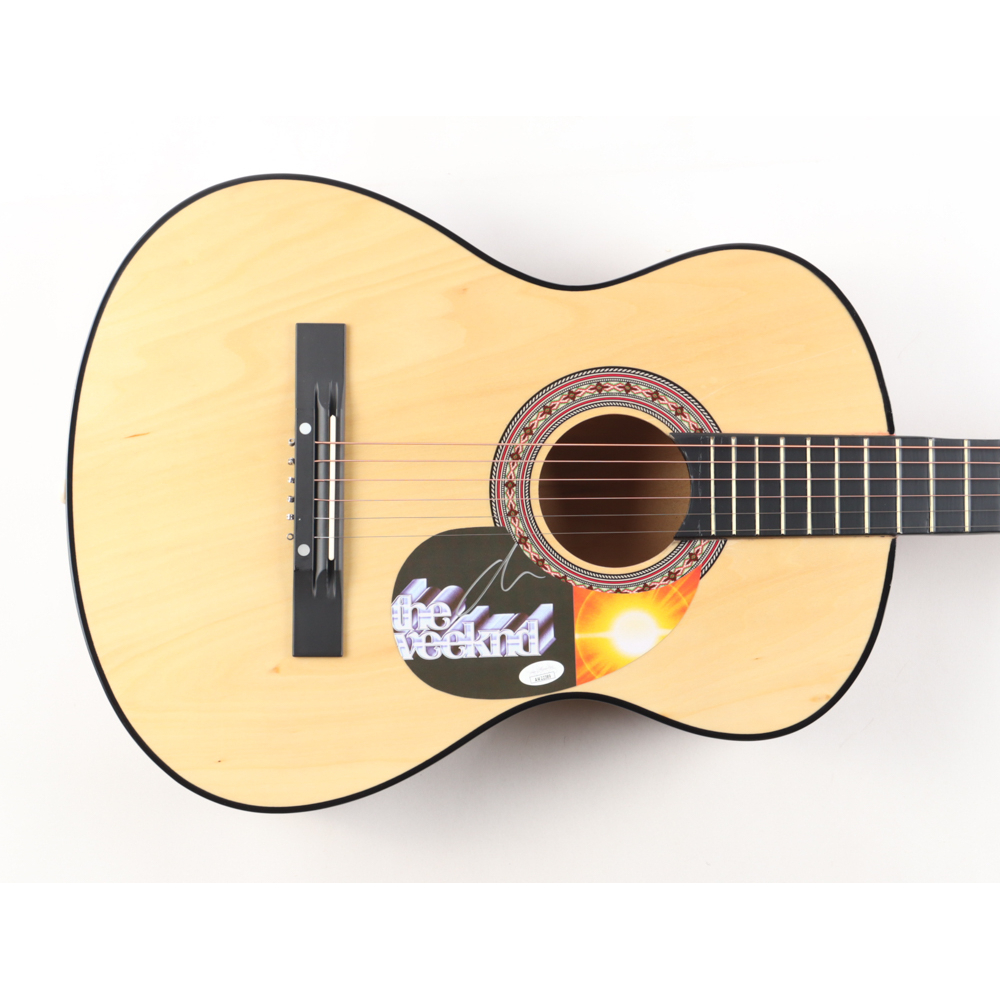The Weeknd Acoustic Guitar with Signed Custom Insert Pickguard (JSA) at PristineAuction.com