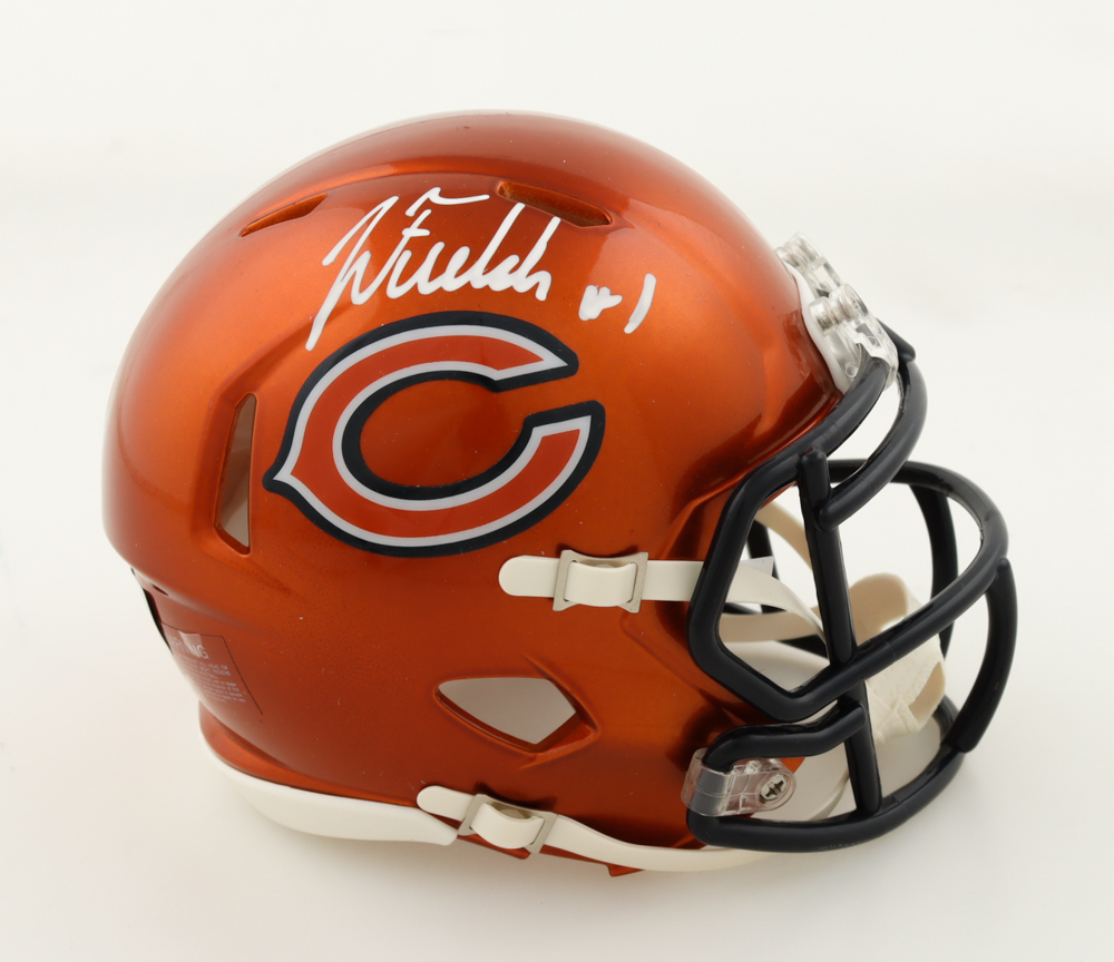 Justin Fields Signed Bears Flash Alternate Speed Mini Helmet (Beckett) at PristineAuction.com Justin Fields Signed Bears Flash Alternate Speed Mini Helmet (Beckett) at PristineAuction.com
