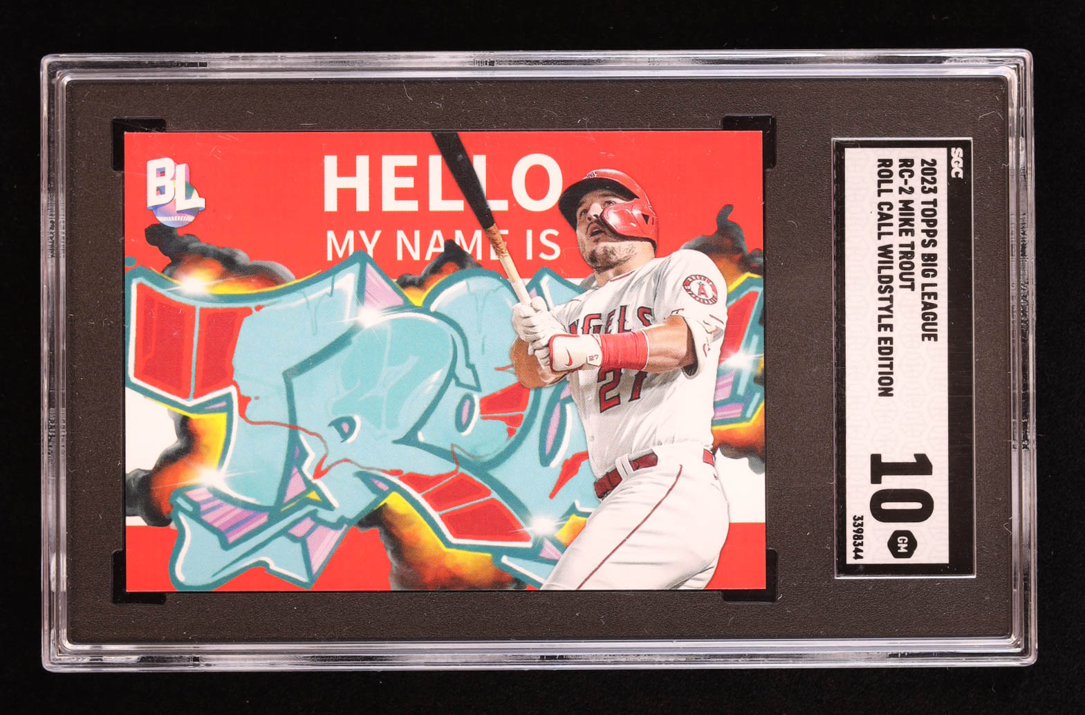 Mike Trout 2023 Topps Big League Roll Call Wildstyle Edition #RC2 (SGC 10) at PristineAuction.com Mike Trout 2023 Topps Big League Roll Call Wildstyle Edition #RC2 (SGC 10) at PristineAuction.com