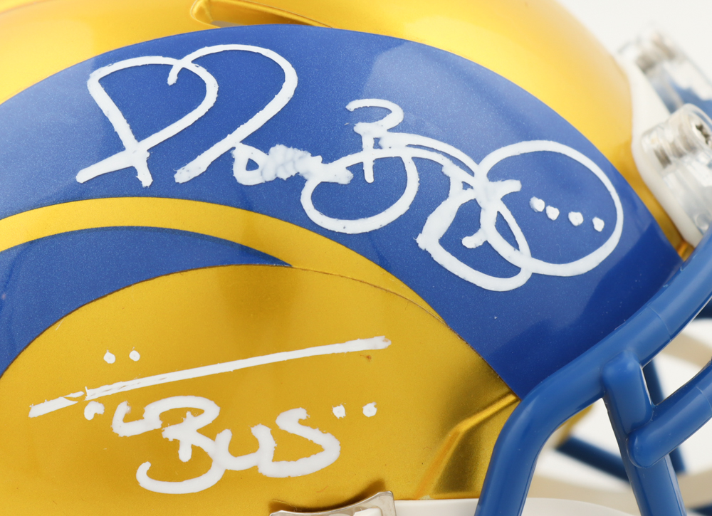 Jerome Bettis Signed Rams Flash Alternate Speed Mini Helmet Inscribed "ROY 93" & "The Bus" (Beckett) at PristineAuction.com Jerome Bettis Signed Rams Flash Alternate Speed Mini Helmet Inscribed "ROY 93" & "The Bus" (Beckett) at PristineAuction.com