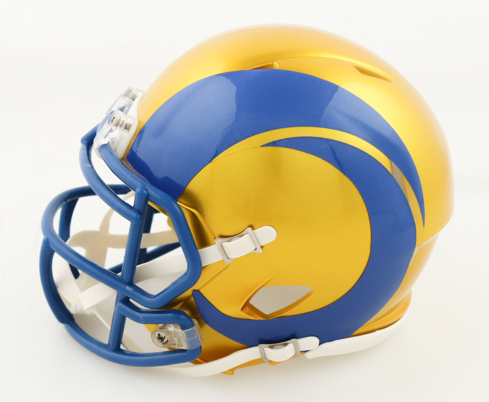 Jerome Bettis Signed Rams Flash Alternate Speed Mini Helmet Inscribed "ROY 93" & "The Bus" (Beckett) at PristineAuction.com Jerome Bettis Signed Rams Flash Alternate Speed Mini Helmet Inscribed "ROY 93" & "The Bus" (Beckett) at PristineAuction.com