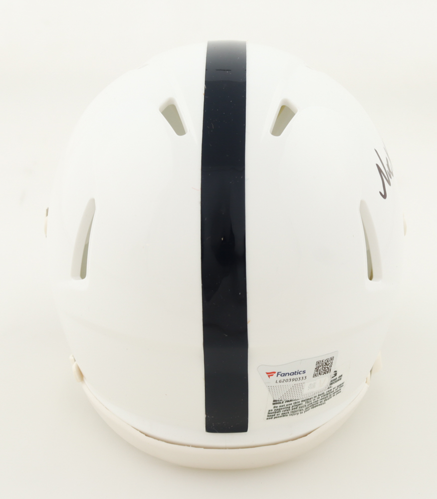 Nick Singleton Signed Penn State Nittany Lions Speed Mini Helmet (Fanatics) at PristineAuction.com Nick Singleton Signed Penn State Nittany Lions Speed Mini Helmet (Fanatics) at PristineAuction.com