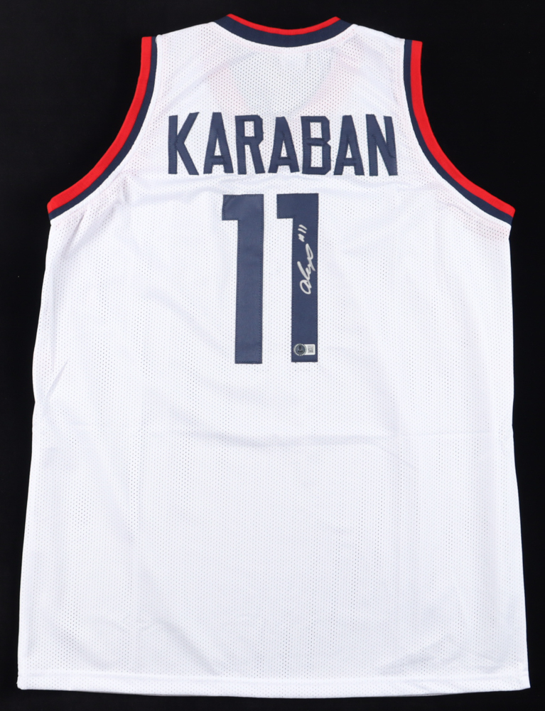 Alex Karaban Signed Jersey (Beckett) at PristineAuction.com Alex Karaban Signed Jersey (Beckett) at PristineAuction.com