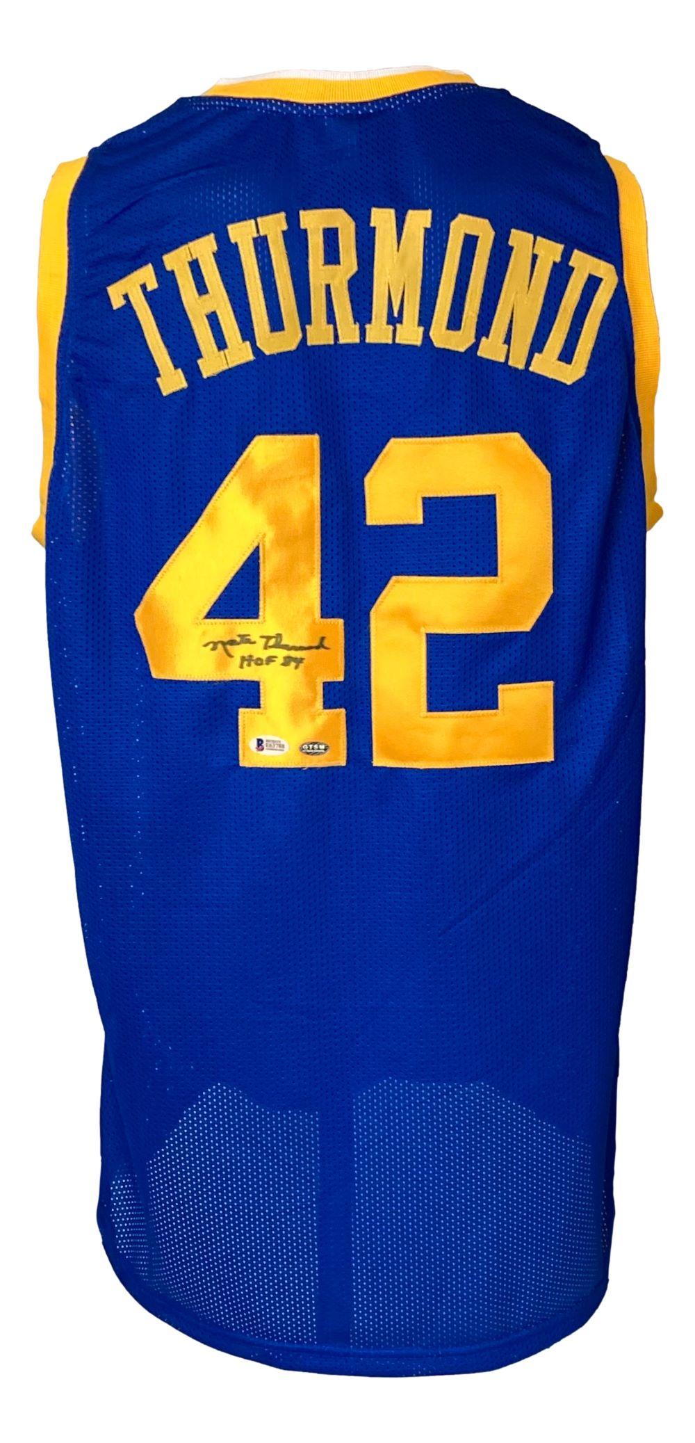 Nate Thurmond Signed Jersey Inscribed "HOF 84" (Beckett) at PristineAuction.com Nate Thurmond Signed Jersey Inscribed "HOF 84" (Beckett) at PristineAuction.com