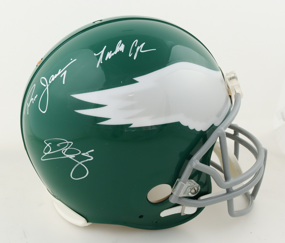 Randall Cunningham, Ron Jaworski & Donovan McNabb Signed Eagles Full-Size Authentic On-Field Helmet Inscribed "Polish Rifle" (PSA) at PristineAuction.com Randall Cunningham, Ron Jaworski & Donovan McNabb Signed Eagles Full-Size Authentic On-Field Helmet Inscribed "Polish Rifle" (PSA) at PristineAuction.com