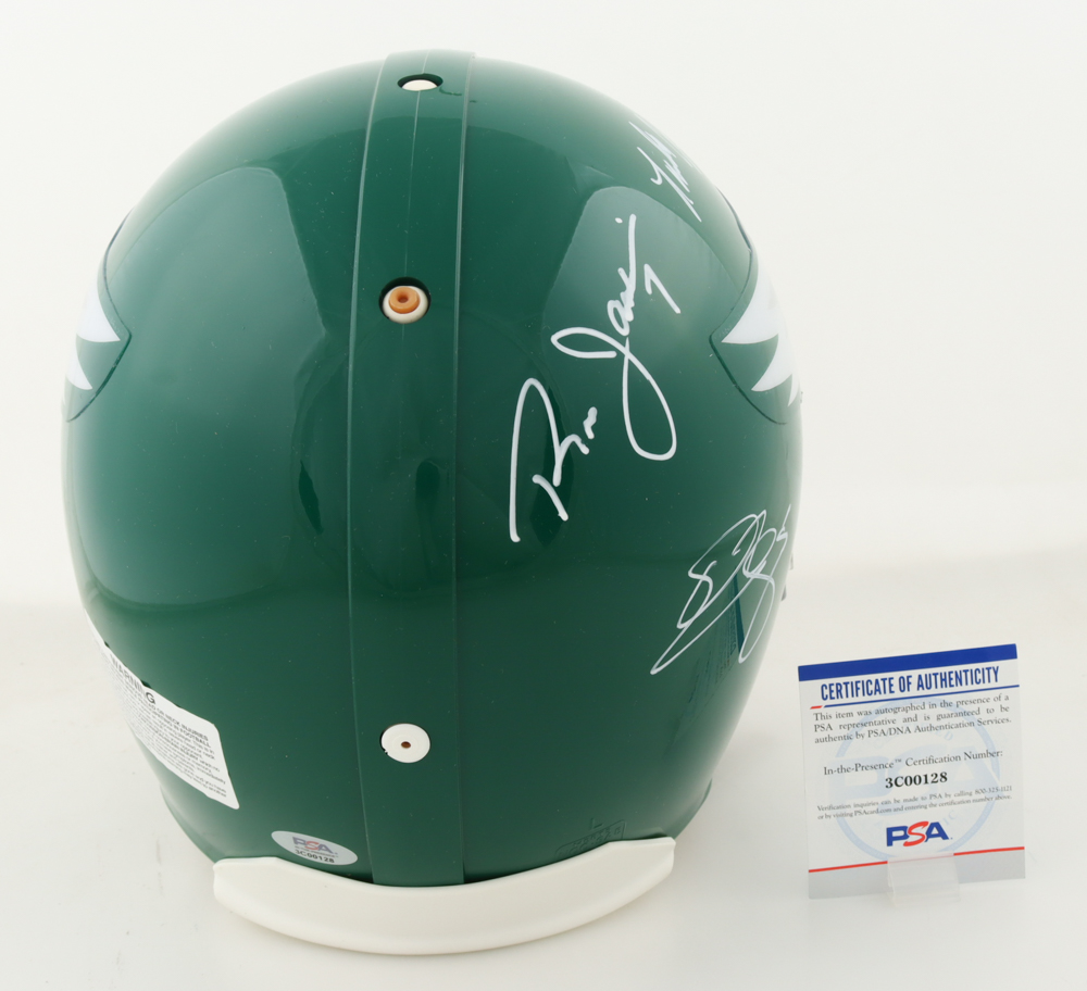 Randall Cunningham, Ron Jaworski & Donovan McNabb Signed Eagles Full-Size Authentic On-Field Helmet Inscribed "Polish Rifle" (PSA) at PristineAuction.com Randall Cunningham, Ron Jaworski & Donovan McNabb Signed Eagles Full-Size Authentic On-Field Helmet Inscribed "Polish Rifle" (PSA) at PristineAuction.com