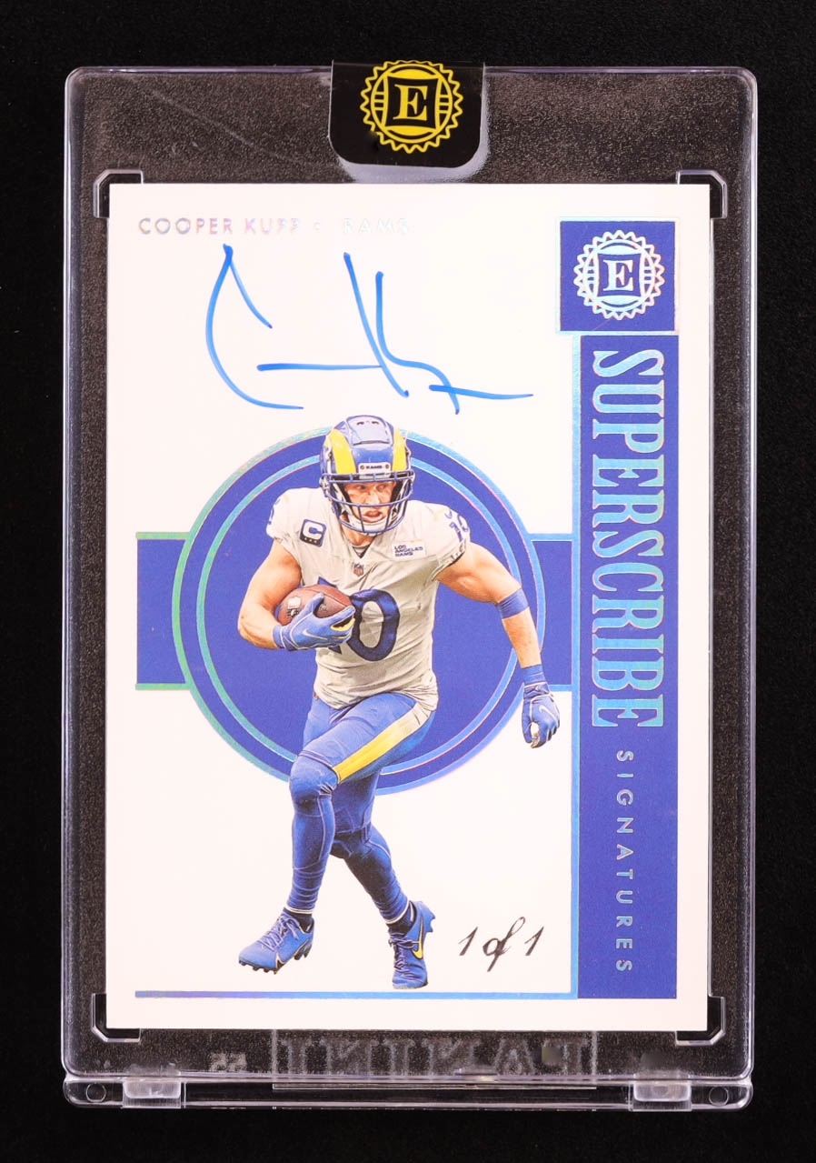 Cooper Kupp 2022 Panini Encased Superscribe Signatures Holo Gold #SSCK #1/1 at PristineAuction.com Cooper Kupp 2022 Panini Encased Superscribe Signatures Holo Gold #SSCK #1/1 at PristineAuction.com