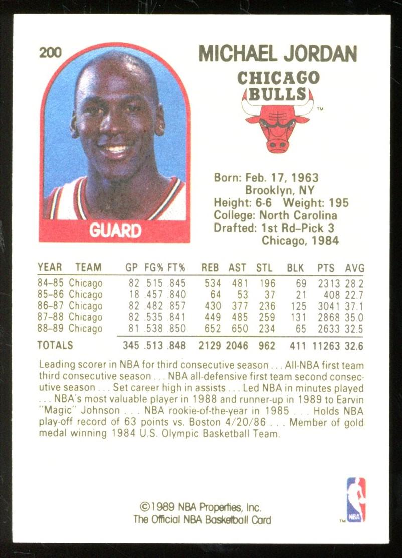 Michael Jordan 1989 Hoops #200 at PristineAuction.com Michael Jordan 1989 Hoops #200 at PristineAuction.com