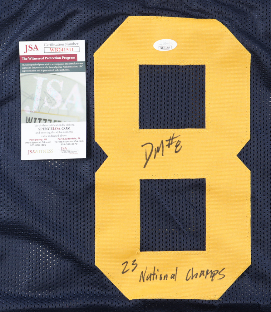 Derrick Moore Signed Jersey Inscribed "23 National Champs" (JSA) at PristineAuction.com Derrick Moore Signed Jersey Inscribed "23 National Champs" (JSA) at PristineAuction.com