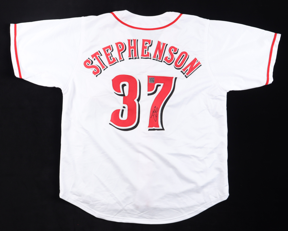 Tyler Stephenson Signed Jersey (Playball Ink) at PristineAuction.com Tyler Stephenson Signed Jersey (Playball Ink) at PristineAuction.com