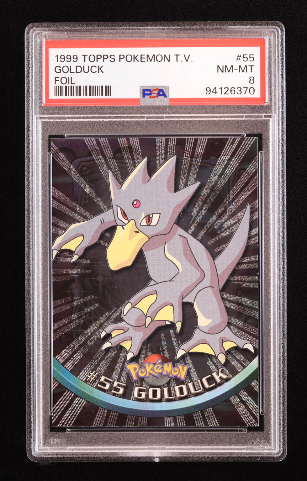 Golduck 1999 Topps Pokemon TV #55 Foil (PSA 8) at PristineAuction.com Golduck 1999 Topps Pokemon TV #55 Foil (PSA 8) at PristineAuction.com