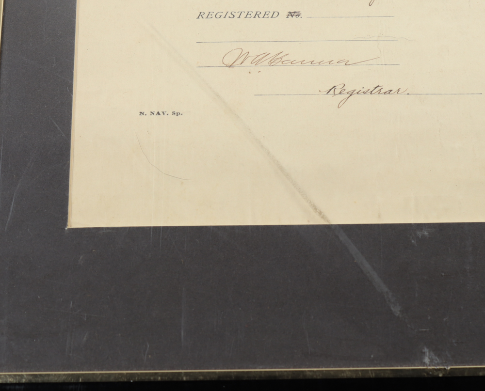 William Howard Taft Signed Custom Framed Document Display (JSA ...