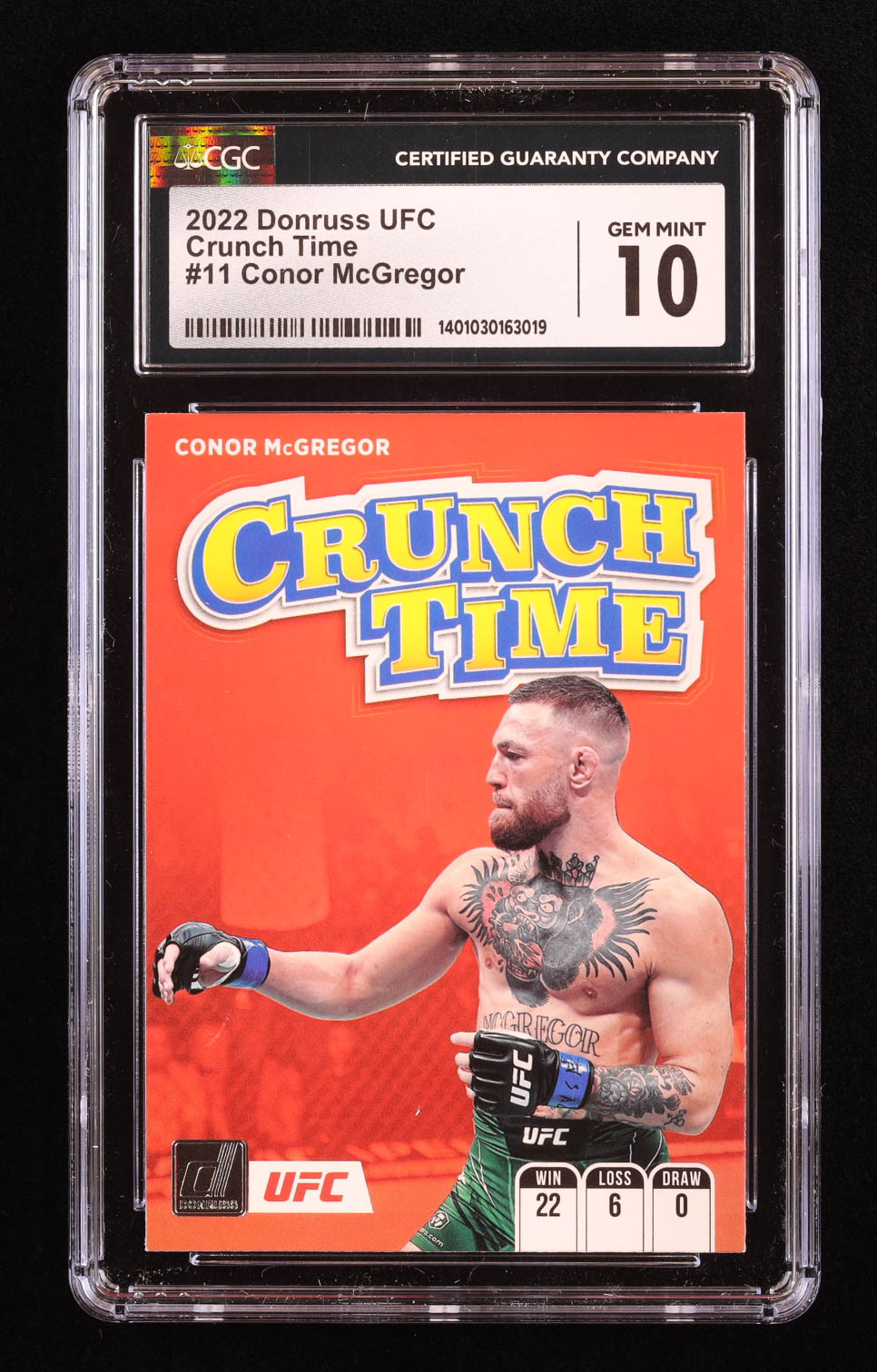 Conor McGregor 2022 Donruss UFC Crunch Time #11 (CGC 10) at PristineAuction.com Conor McGregor 2022 Donruss UFC Crunch Time #11 (CGC 10) at PristineAuction.com