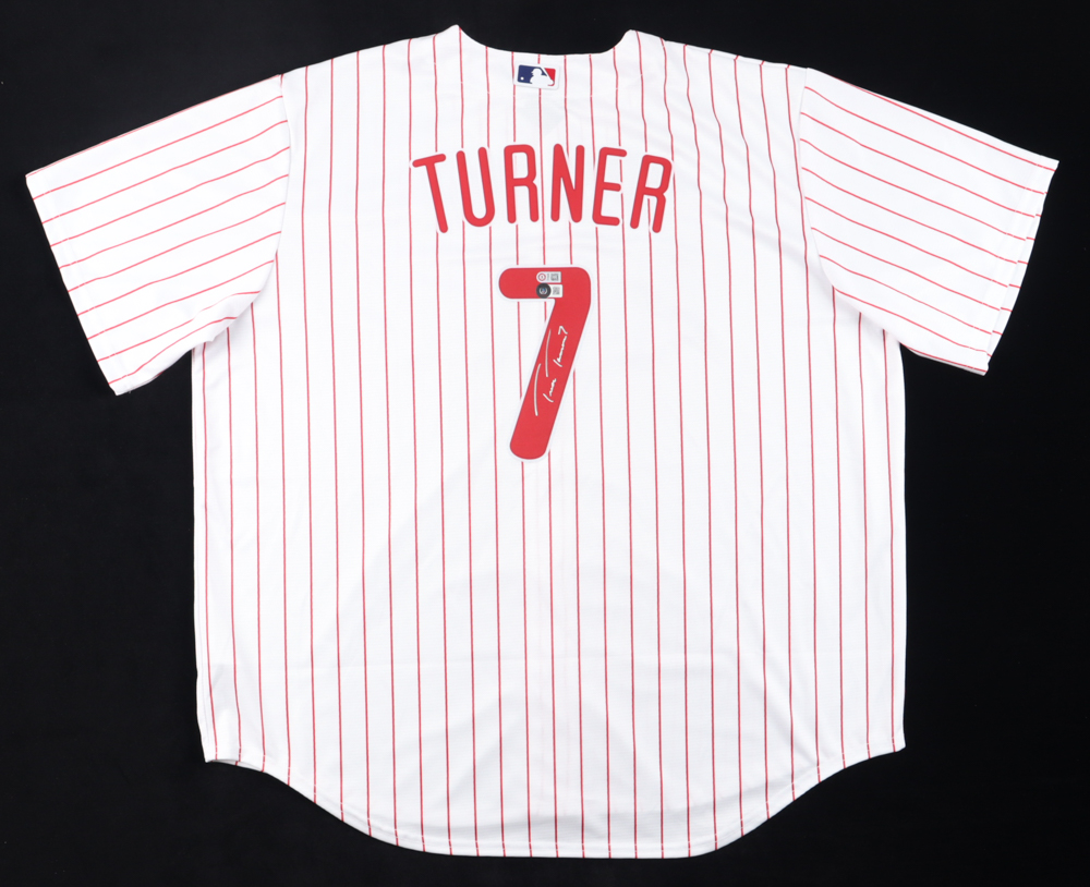 Trea Turner Signed Phillies Jersey (Beckett & Turner) at PristineAuction.com Trea Turner Signed Phillies Jersey (Beckett & Turner) at PristineAuction.com