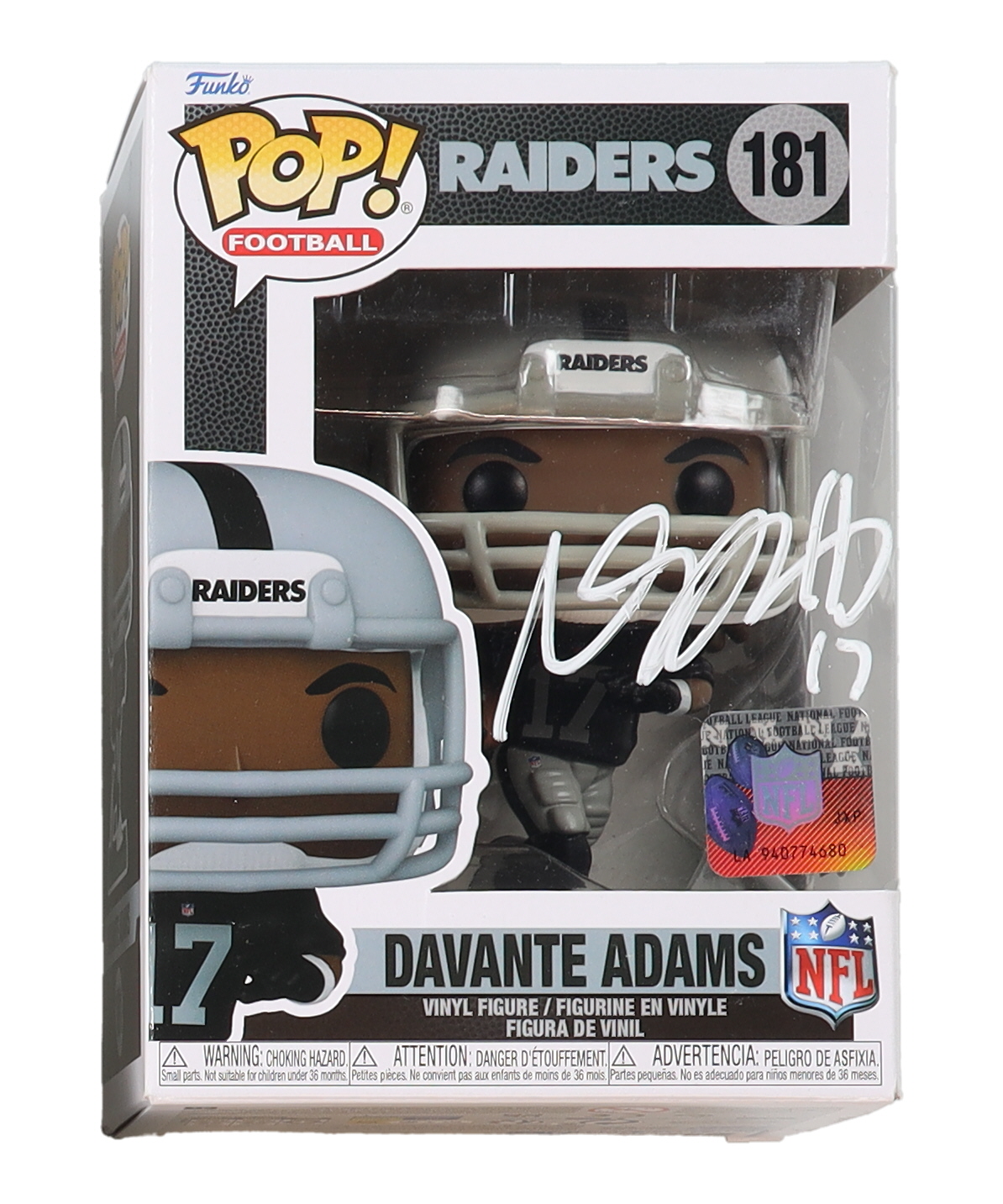 Davante Adams Signed Raiders #181 Funko Pop! Vinyl Figure (Beckett) at PristineAuction.com Davante Adams Signed Raiders #181 Funko Pop! Vinyl Figure (Beckett) at PristineAuction.com