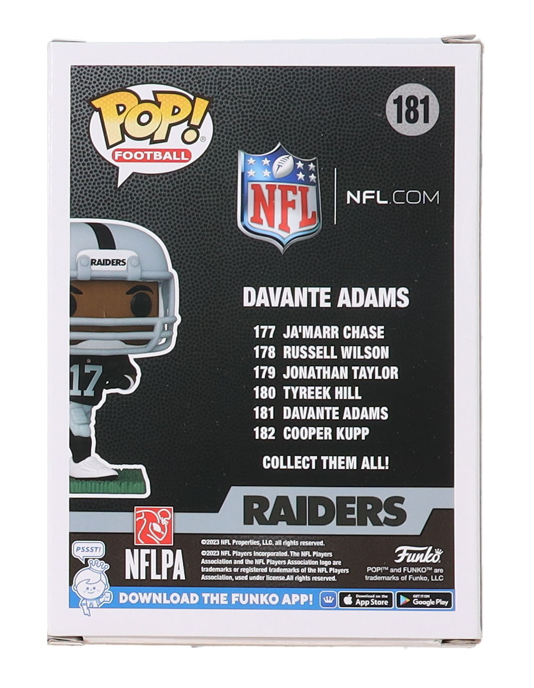 Davante Adams Signed Raiders #181 Funko Pop! Vinyl Figure (Beckett) at PristineAuction.com Davante Adams Signed Raiders #181 Funko Pop! Vinyl Figure (Beckett) at PristineAuction.com