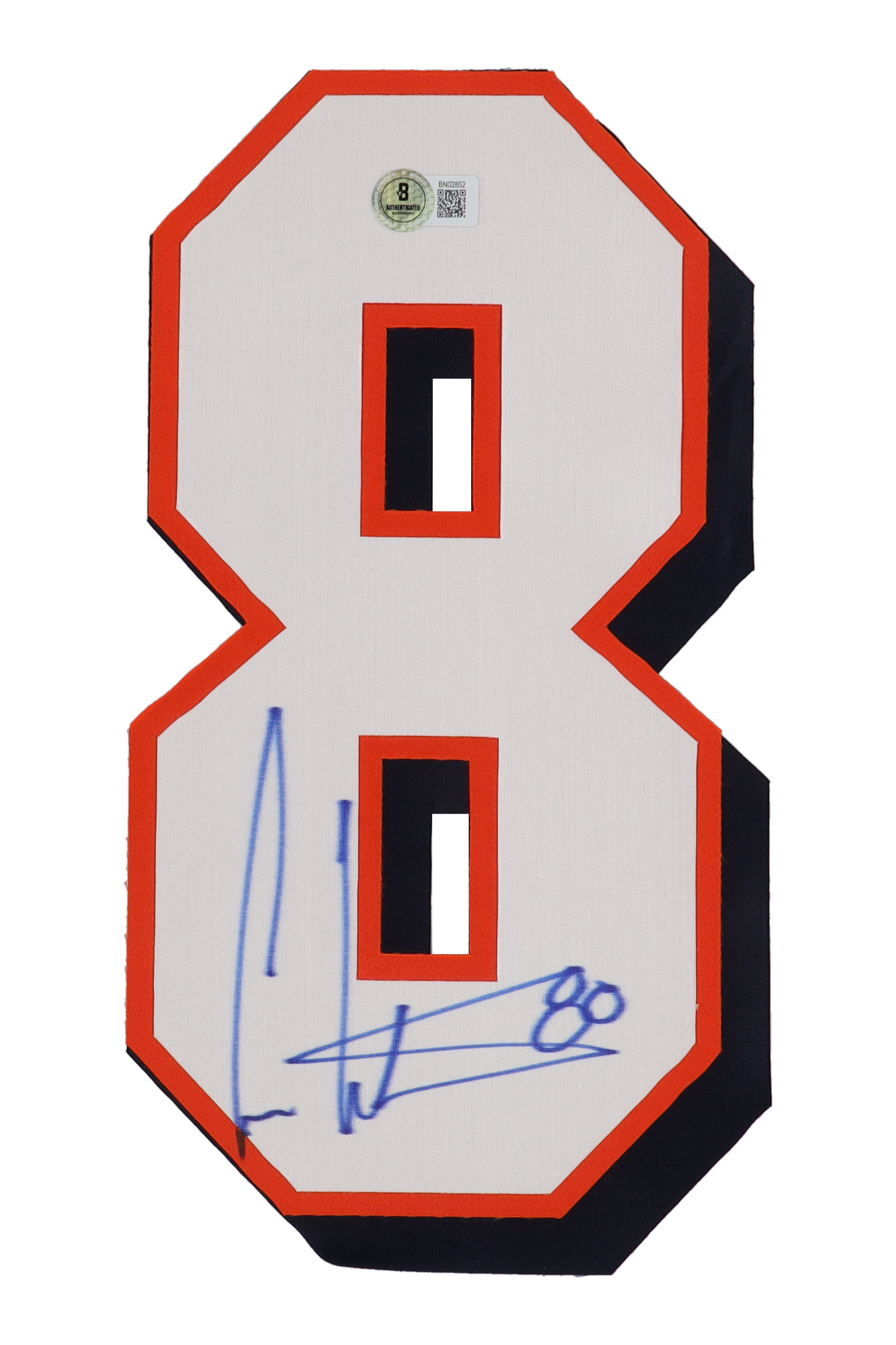 Cris Carter Signed Jersey Number "8" Patch (Beckett) at PristineAuction.com Cris Carter Signed Jersey Number "8" Patch (Beckett) at PristineAuction.com