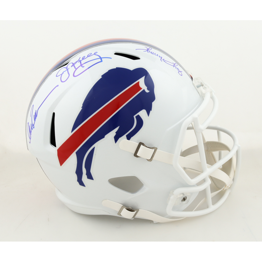 Andre Reed, Jim Kelly & Thurman Thomas Signed Bills FullSize Speed