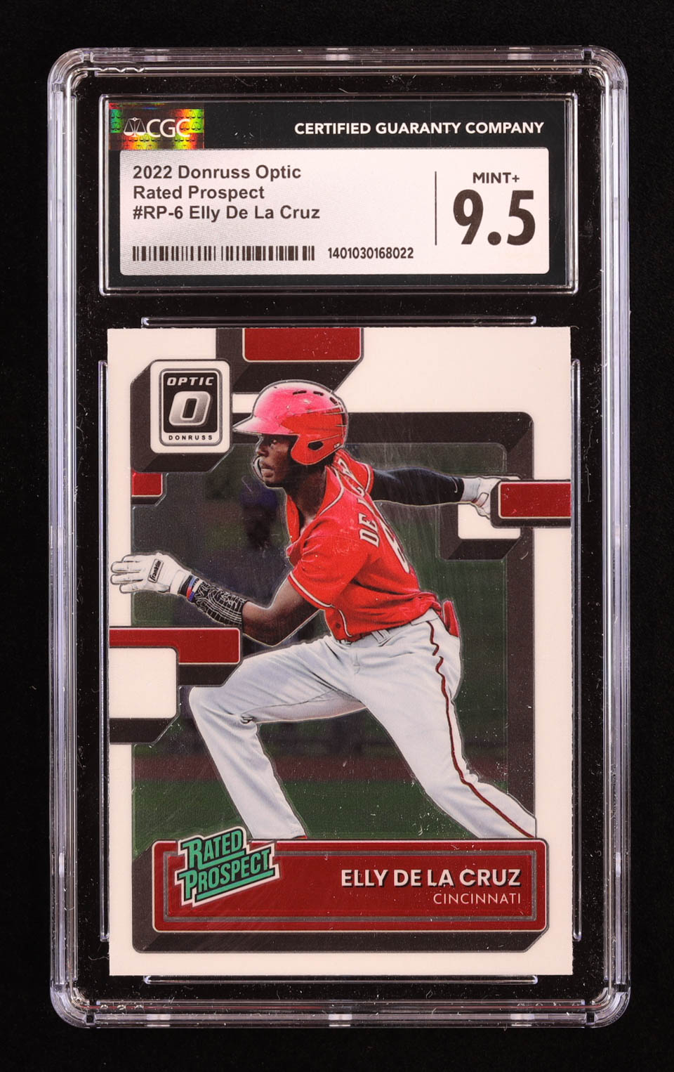 Elly De La Cruz 2022 Donruss Optic Rated Prospects #6 RC (CGC 9.5) at PristineAuction.com Elly De La Cruz 2022 Donruss Optic Rated Prospects #6 RC (CGC 9.5) at PristineAuction.com