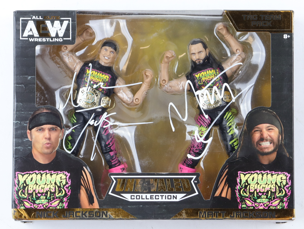 Matthew Jackson & Nicholas Jackson Signed AEW Unrivaled Collection Tag