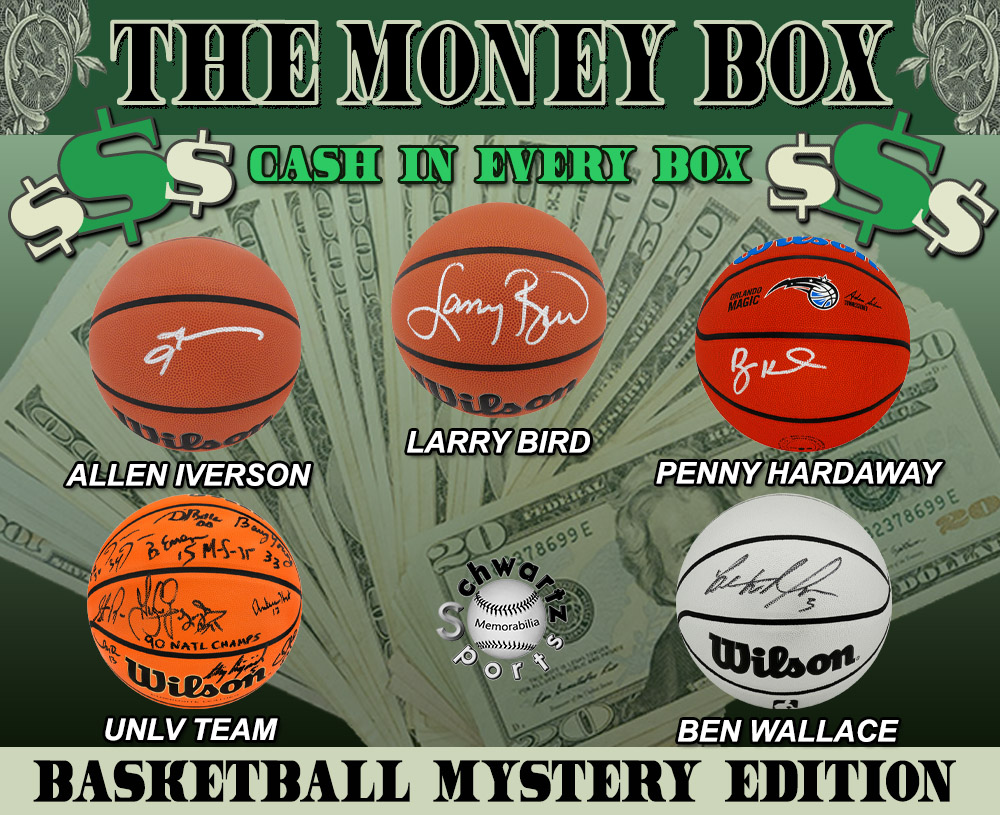 $$ THE MONEY BOX $$ Basketball Signed Mystery Box - Series 5 (Limited to 125) - Schwartz Sports at PristineAuction.com $$ THE MONEY BOX $$ Basketball Signed Mystery Box - Series 5 (Limited to 125) - Schwartz Sports at PristineAuction.com