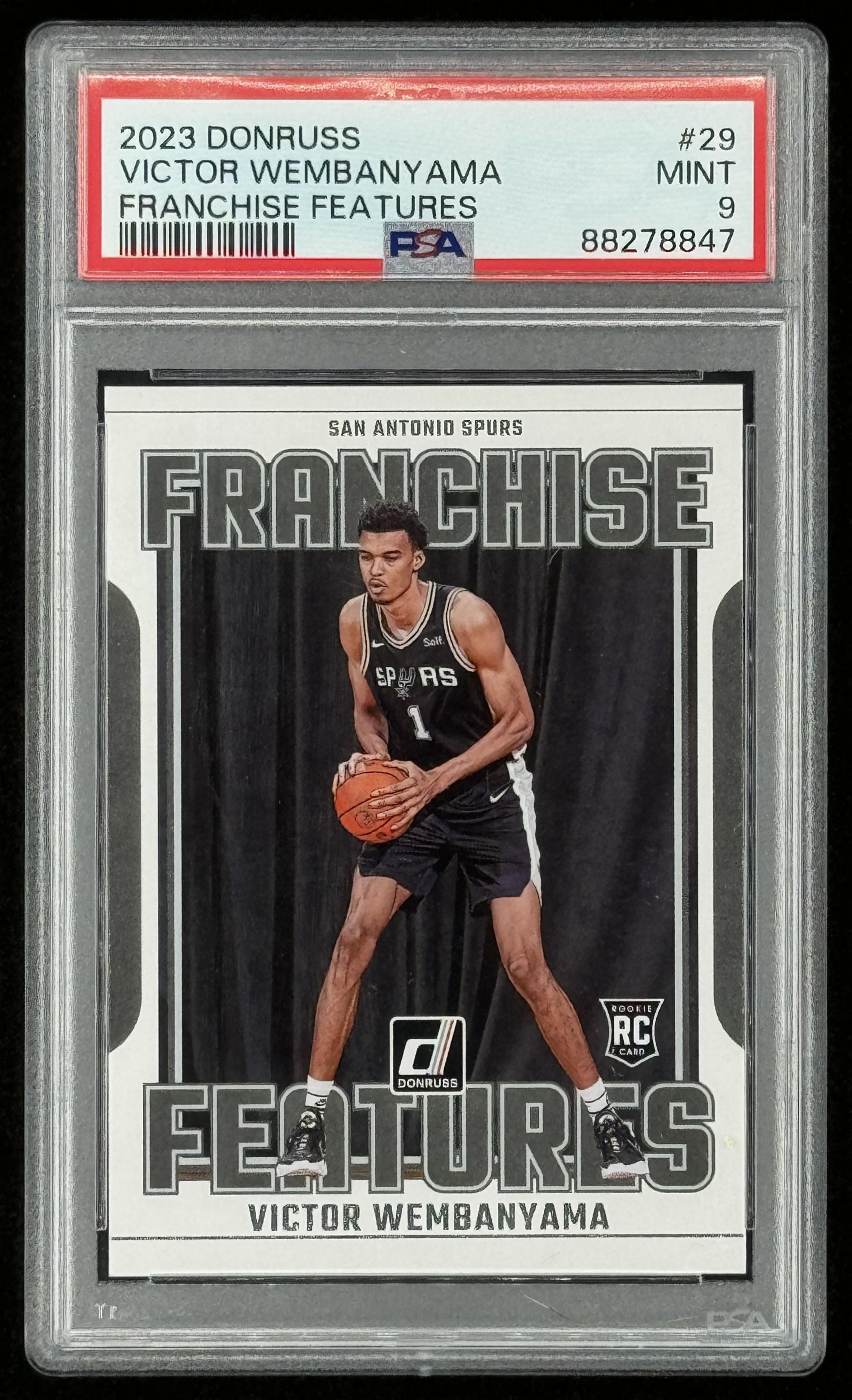 Victor Wembanyama 2023-24 Donruss Franchise Features #29 RC (PSA 9) at PristineAuction.com Victor Wembanyama 2023-24 Donruss Franchise Features #29 RC (PSA 9) at PristineAuction.com
