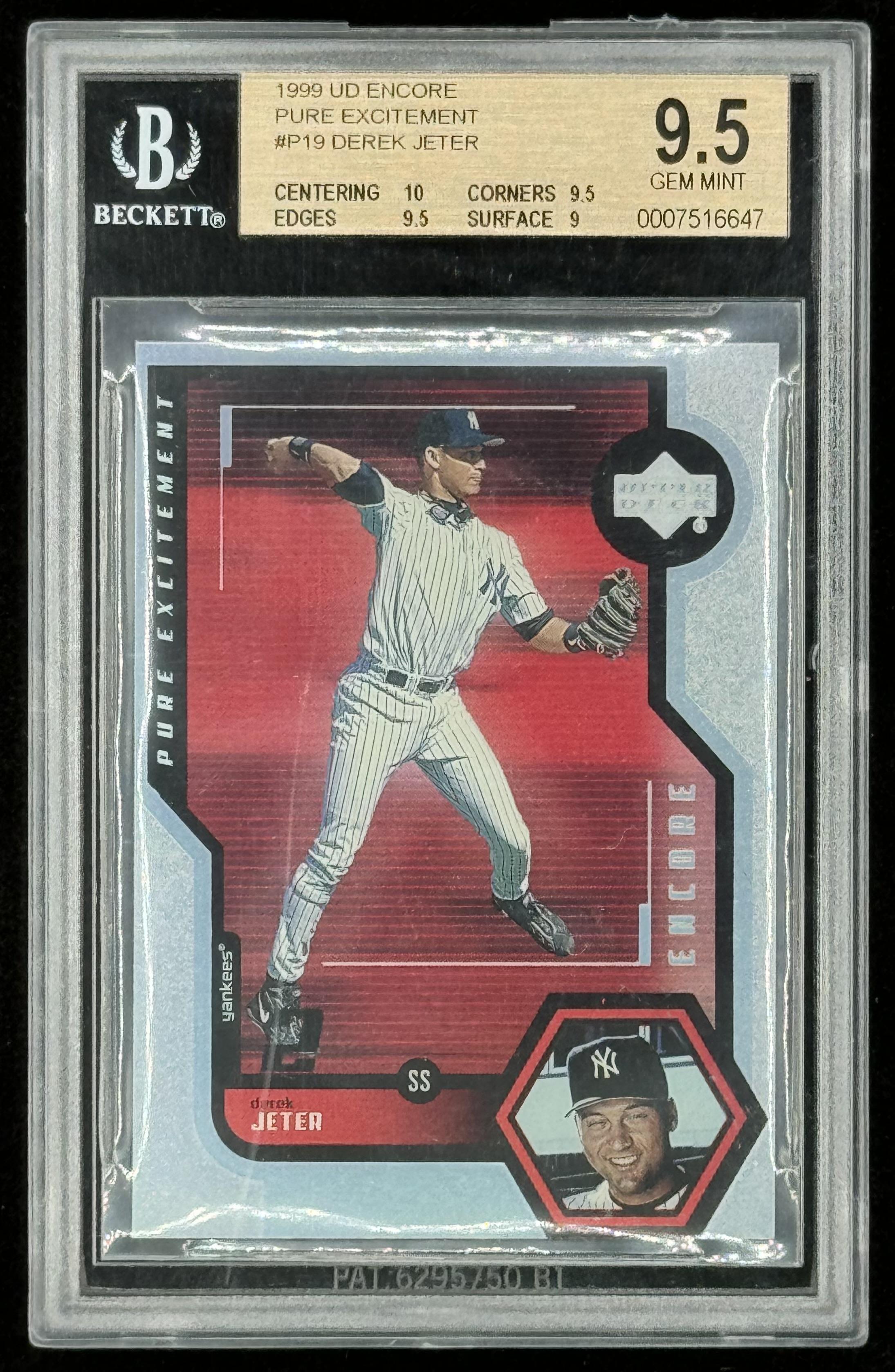 Derek Jeter 1999 Upper Deck Encore Pure Excitement #P19 (BGS 9.5) at PristineAuction.com Derek Jeter 1999 Upper Deck Encore Pure Excitement #P19 (BGS 9.5) at PristineAuction.com