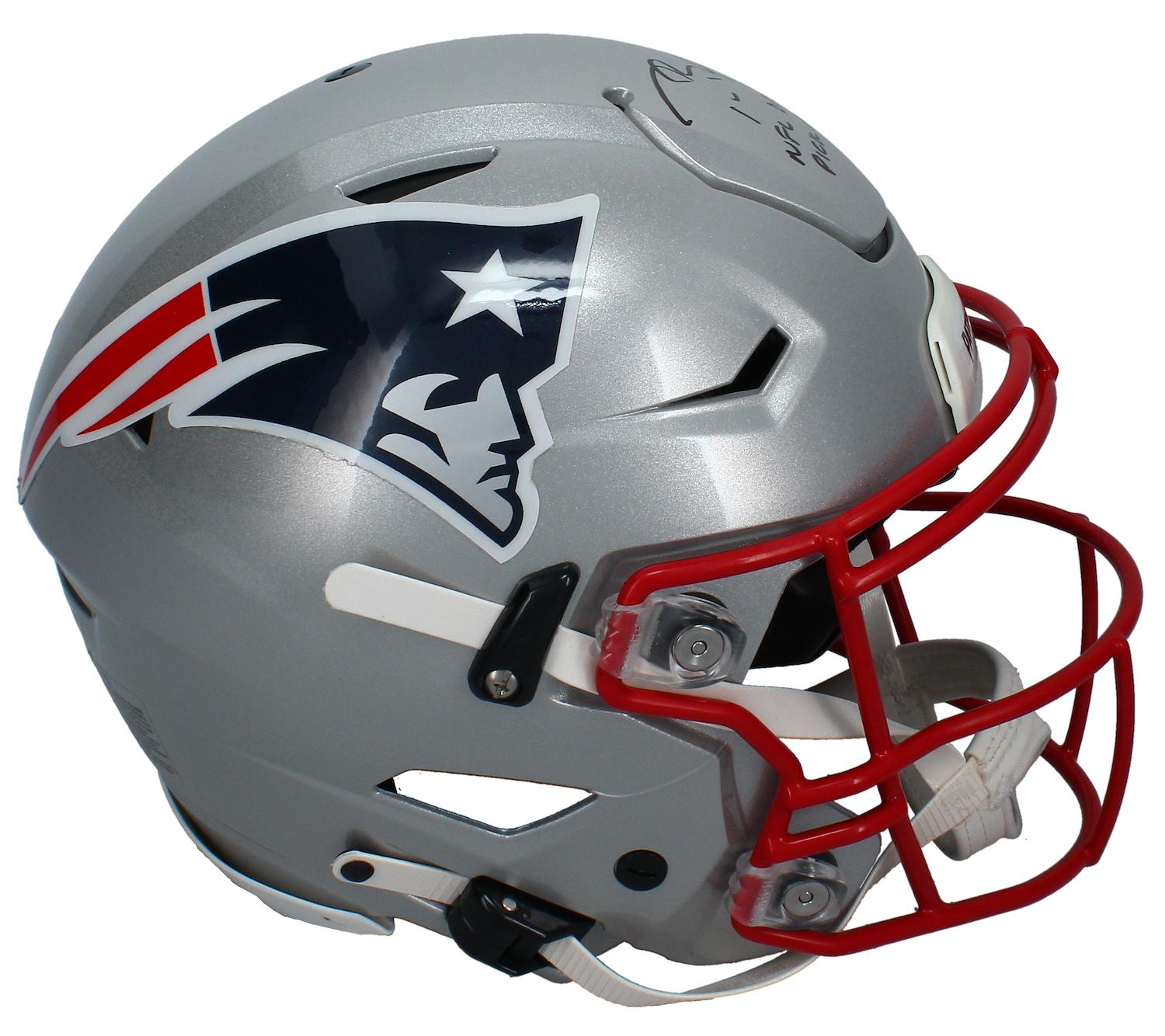 Tom Brady Signed Patriots LE Full-Size Authentic On-Field SpeedFlex Helmet Inscribed "NFL Draft Pick 199" (Fanatics) at PristineAuction.com Tom Brady Signed Patriots LE Full-Size Authentic On-Field SpeedFlex Helmet Inscribed "NFL Draft Pick 199" (Fanatics) at PristineAuction.com
