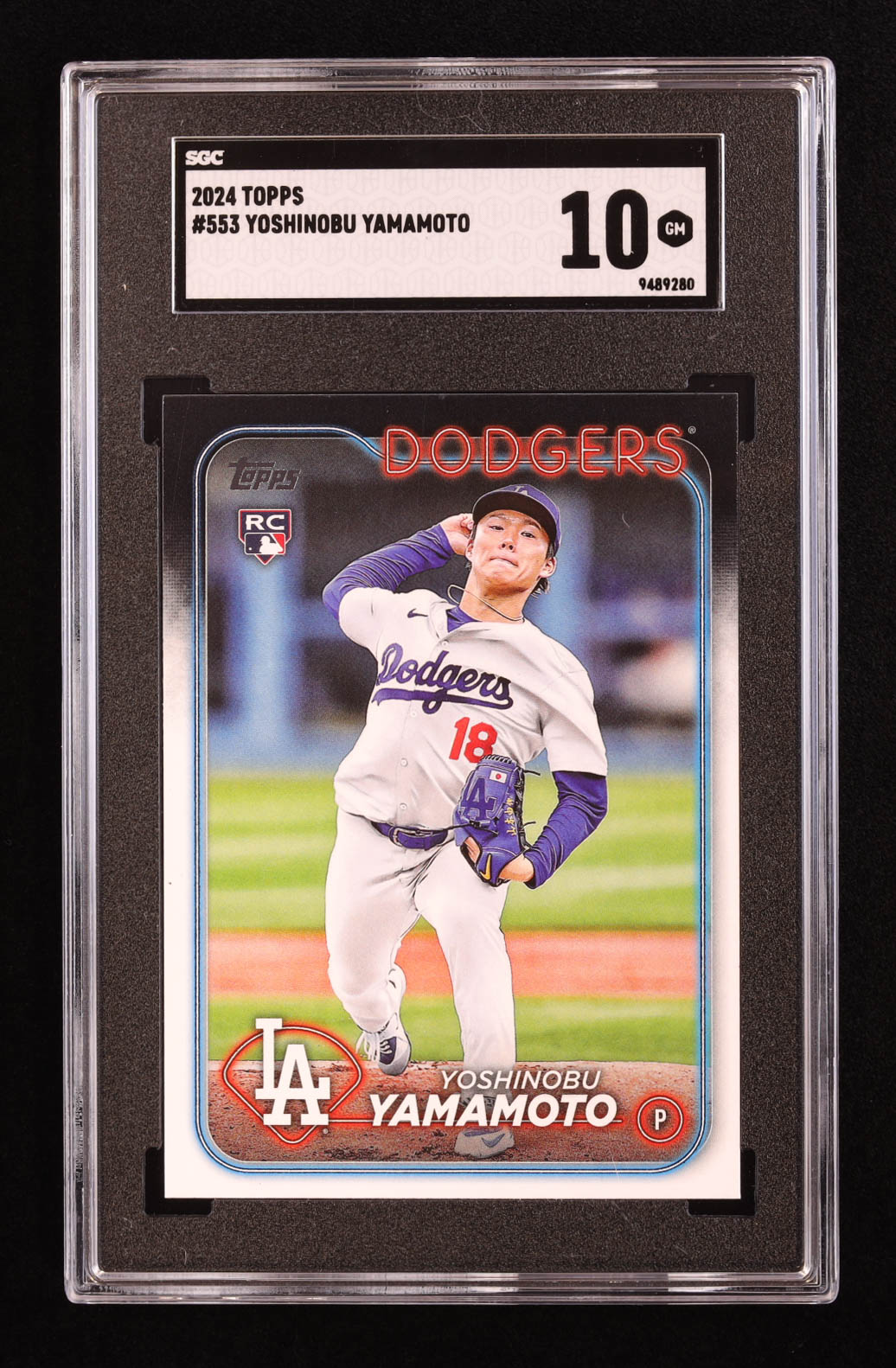 Yoshinobu Yamamoto 2024 Topps #553 RC (SGC 10) at PristineAuction.com Yoshinobu Yamamoto 2024 Topps #553 RC (SGC 10) at PristineAuction.com