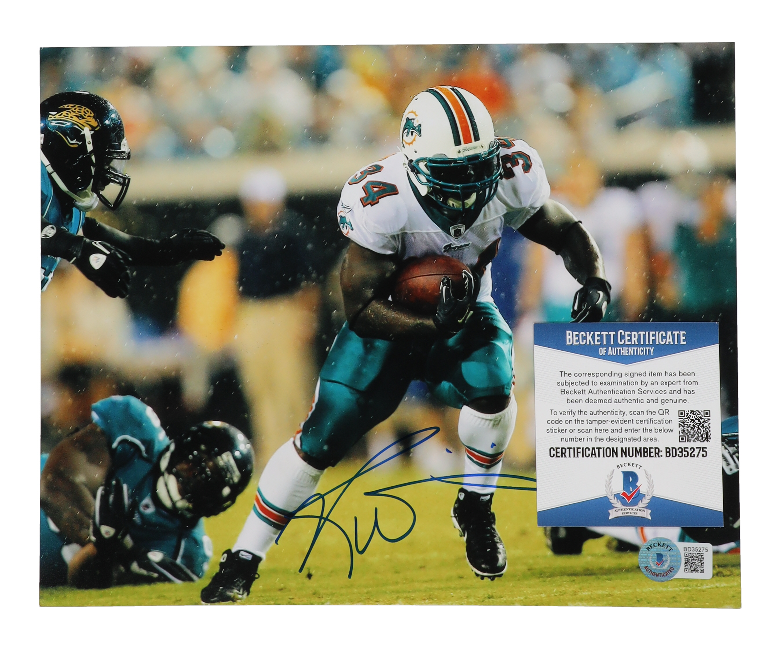 Ricky Williams Signed Dolphins 8x10 Photo (Beckett) at PristineAuction.com Ricky Williams Signed Dolphins 8x10 Photo (Beckett) at PristineAuction.com