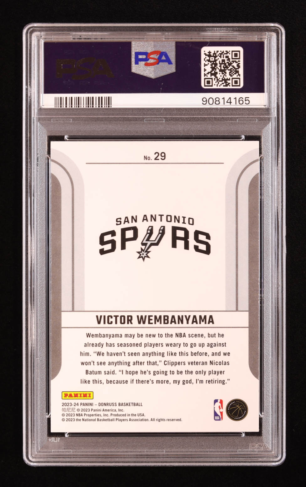 Victor Wembanyama 2023-24 Donruss Franchise Features #29 RC (PSA 10) at PristineAuction.com Victor Wembanyama 2023-24 Donruss Franchise Features #29 RC (PSA 10) at PristineAuction.com