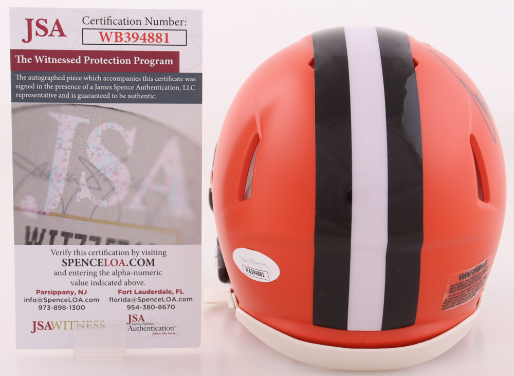 Kevin Mack Signed Browns Speed Mini Helmet (JSA) at PristineAuction.com Kevin Mack Signed Browns Speed Mini Helmet (JSA) at PristineAuction.com