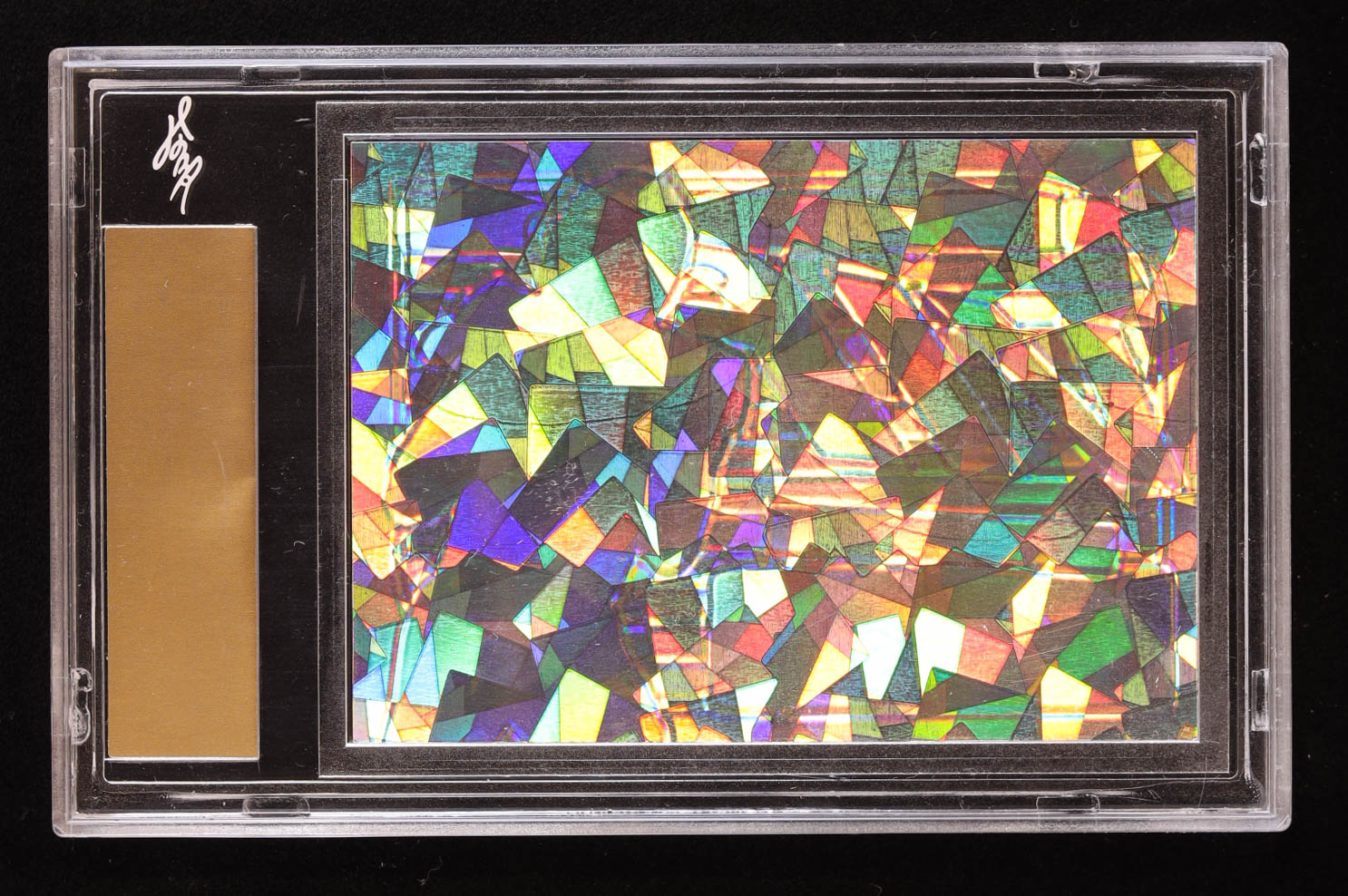 Brock Bowers 2023 Pro Set Metal Football Campus VIP Autographed Pre-Production Proof Crystal Gold #1/1 RC (Leaf) at PristineAuction.com Brock Bowers 2023 Pro Set Metal Football Campus VIP Autographed Pre-Production Proof Crystal Gold #1/1 RC (Leaf) at PristineAuction.com