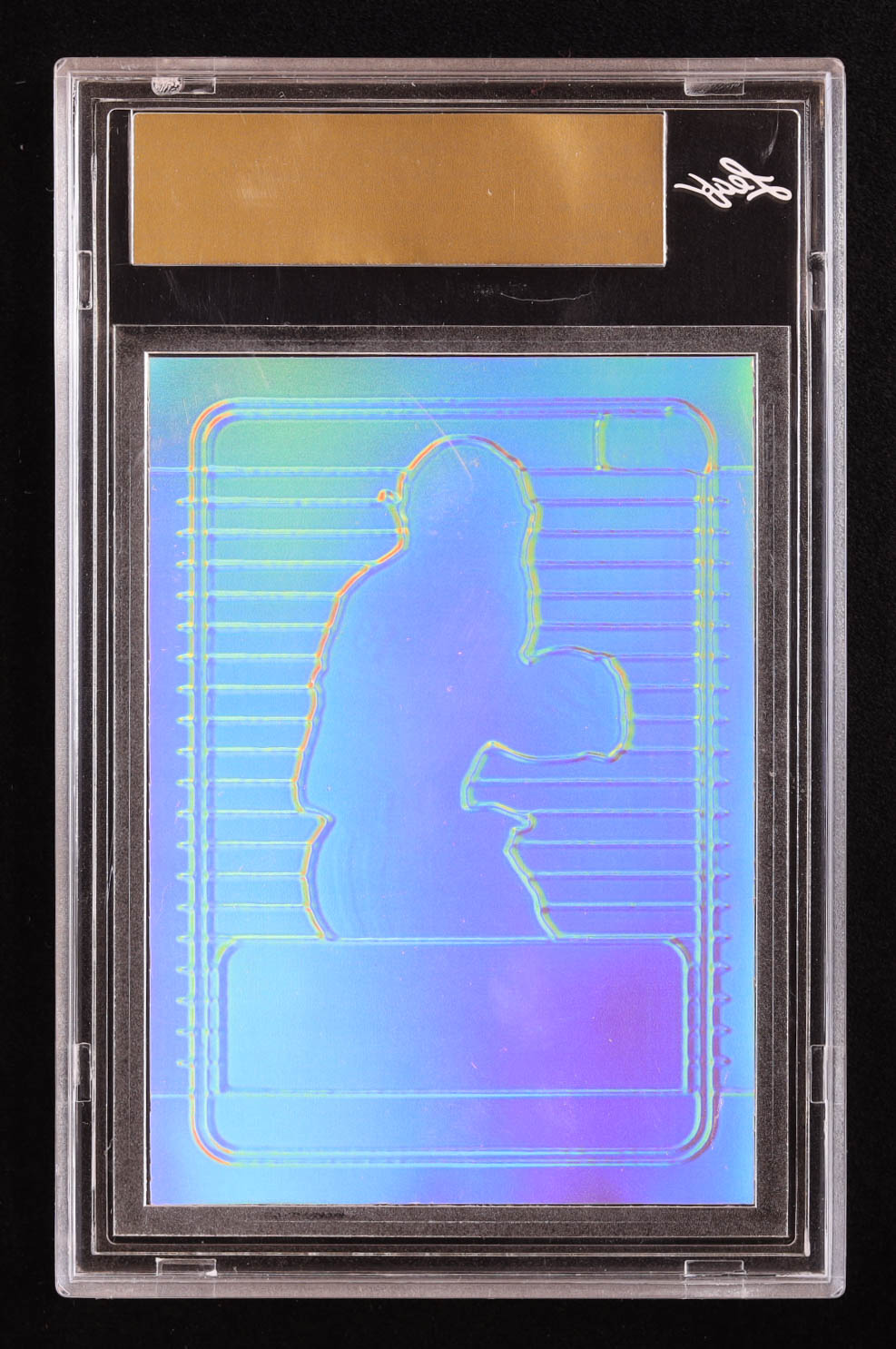 Brock Bowers 2023 Pro Set Metal Football Pro Set Autograph Autographed Pre-Production Proof Prismatic Pink #1/1 RC (Leaf) at PristineAuction.com Brock Bowers 2023 Pro Set Metal Football Pro Set Autograph Autographed Pre-Production Proof Prismatic Pink #1/1 RC (Leaf) at PristineAuction.com