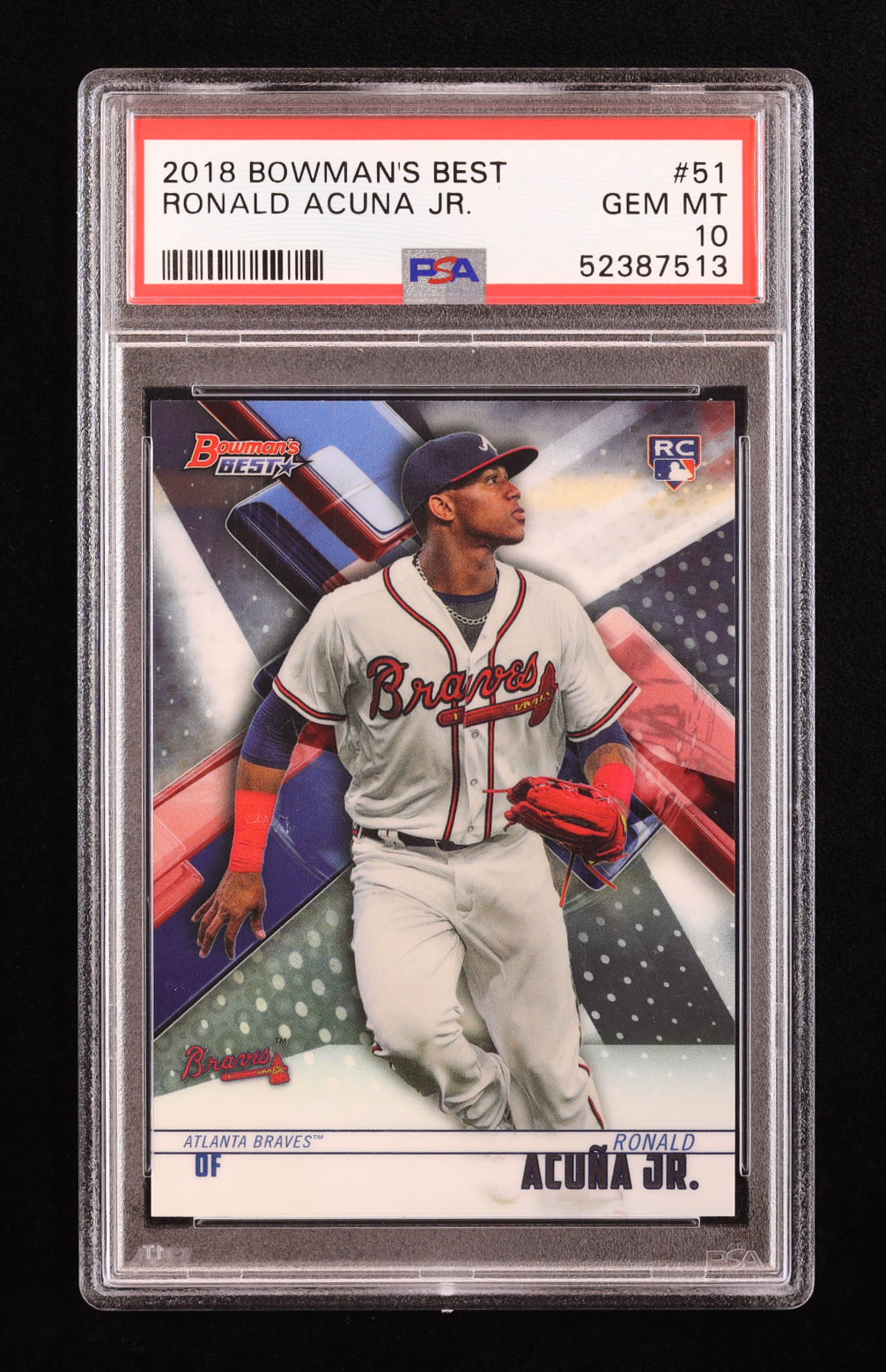 Ronald Acuna Jr. 2018 Bowman's Best #51 RC (PSA 10) at PristineAuction.com Ronald Acuna Jr. 2018 Bowman's Best #51 RC (PSA 10) at PristineAuction.com
