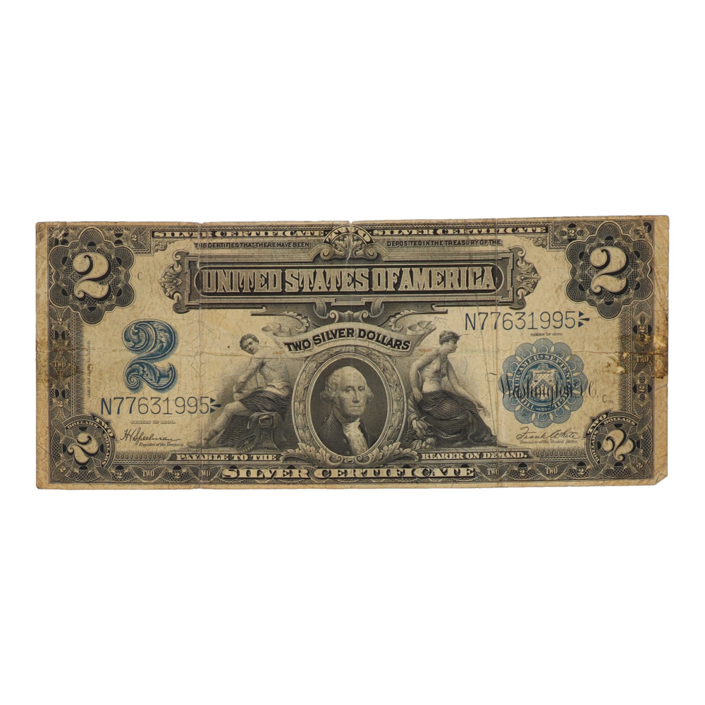 1899 U S $2 Two Dollar Silver Certificate Pristine Auction 1899 U S $2 Two Dollar Silver Certificate Pristine Auction