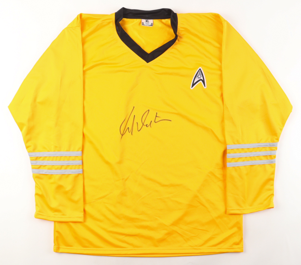 William Shatner Signed "Star Trek" Prop Uniform Shirt (PSA) at PristineAuction.com William Shatner Signed "Star Trek" Prop Uniform Shirt (PSA) at PristineAuction.com