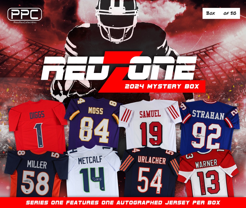 Press Pass Collectibles 2024 RedZone Jersey Mystery Box – Series 1 (Limited to 50) at PristineAuction.com Press Pass Collectibles 2024 RedZone Jersey Mystery Box – Series 1 (Limited to 50) at PristineAuction.com