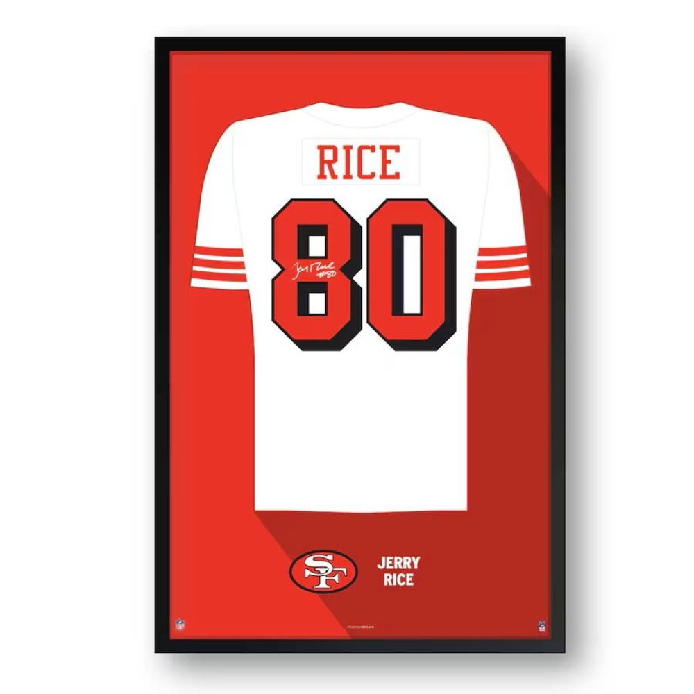Jerry Rice 49ers Custom Framed Jersey Art Print at PristineAuction.com Jerry Rice 49ers Custom Framed Jersey Art Print at PristineAuction.com