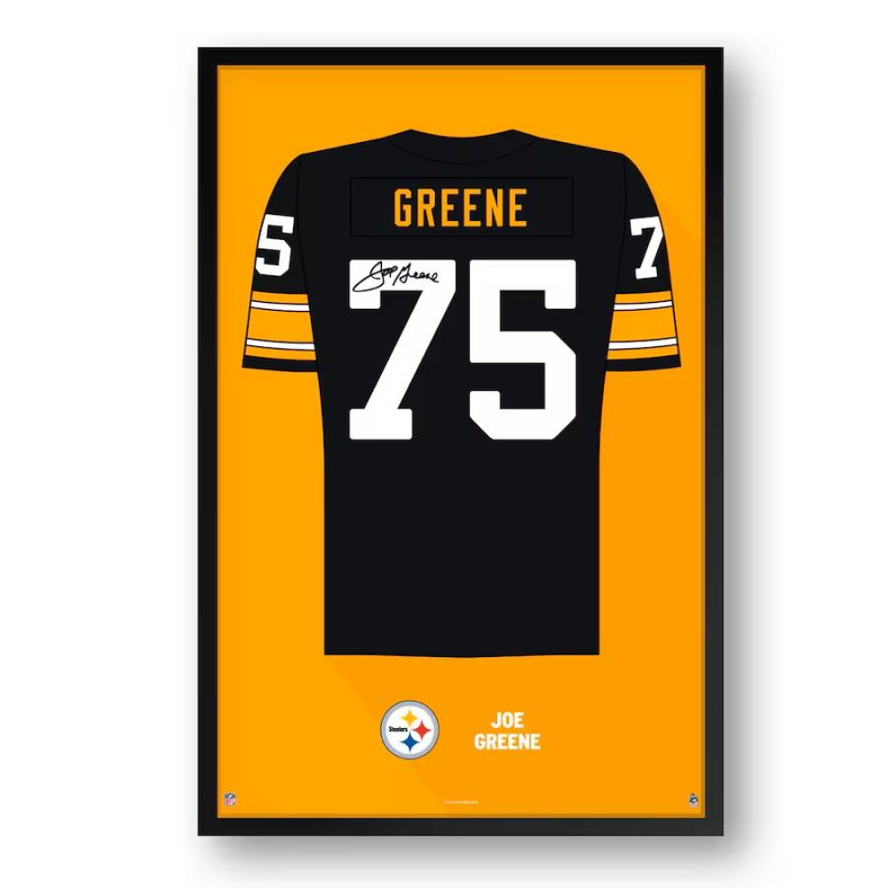 Joe Greene Steelers Custom Framed Jersey Art Print at PristineAuction.com