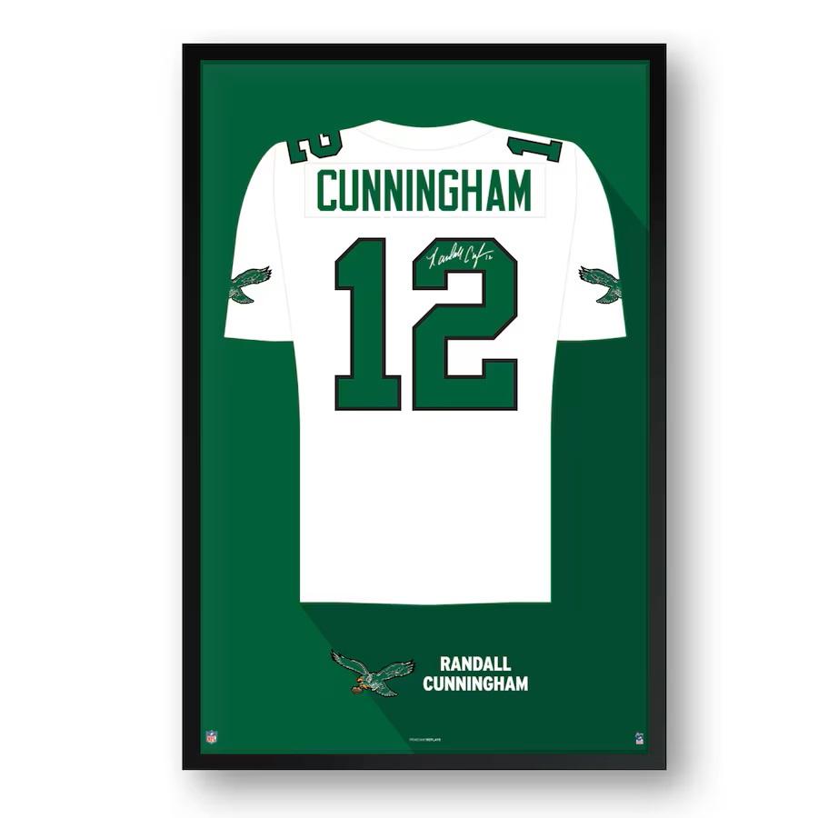 Randall Cunningham Eagles Custom Framed Jersey Art Print at PristineAuction.com Randall Cunningham Eagles Custom Framed Jersey Art Print at PristineAuction.com