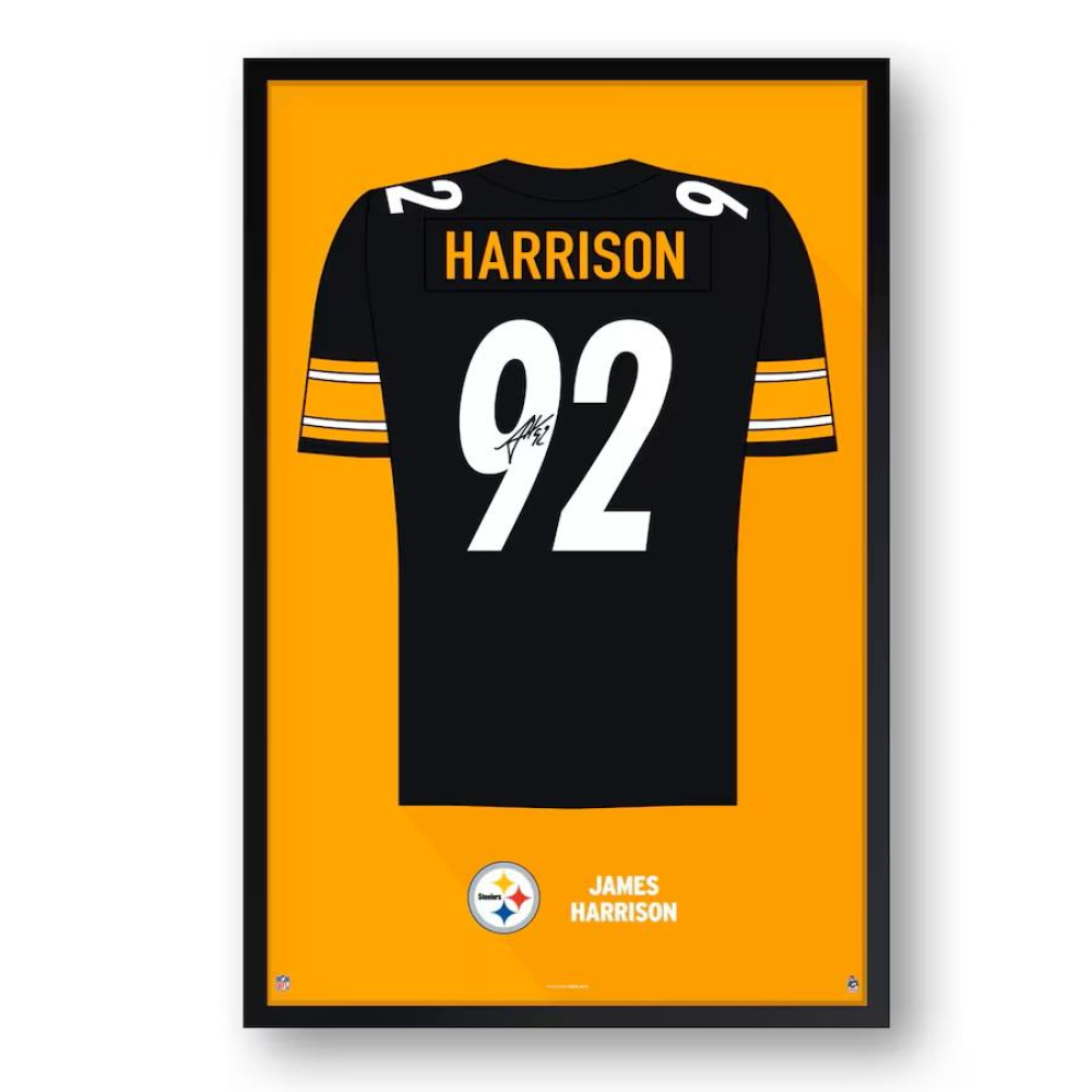 James Harrison Steelers Custom Framed Jersey Art Print at PristineAuction.com James Harrison Steelers Custom Framed Jersey Art Print at PristineAuction.com