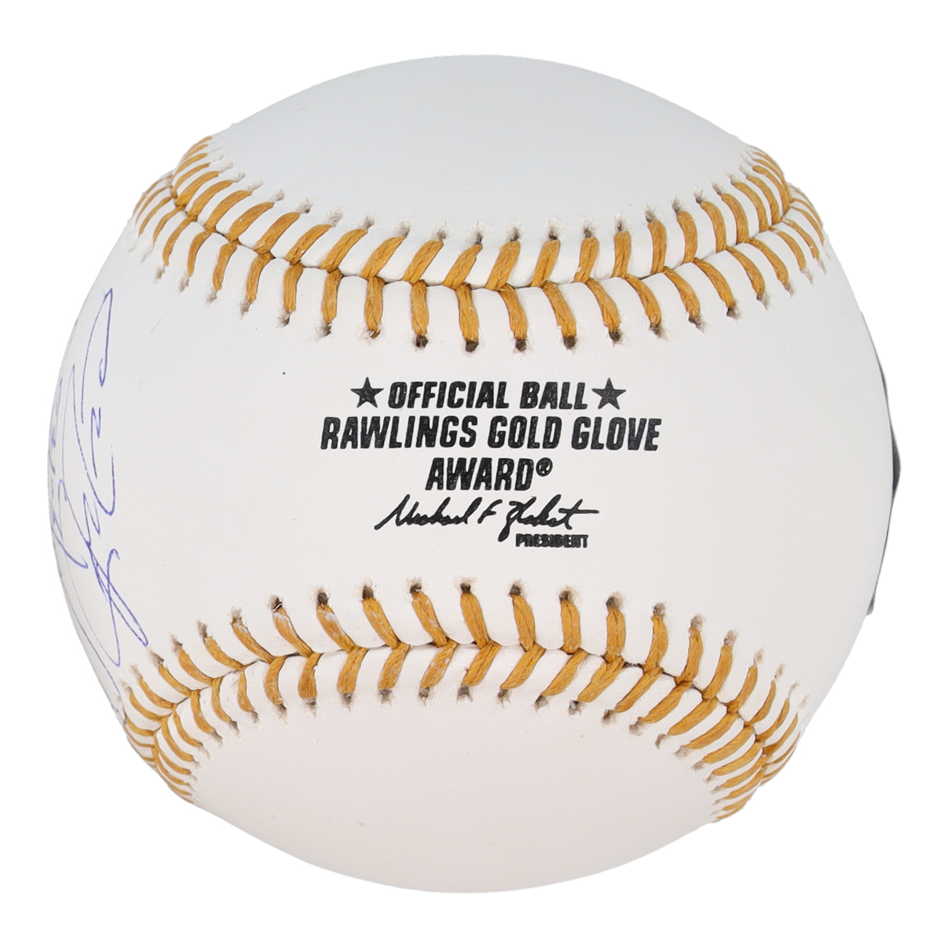 Bobby Abreu & Aaron Rowand Signed Gold Glove Award Logo Baseball Inscribed "30/30" (Beckett & JSA) at PristineAuction.com Bobby Abreu & Aaron Rowand Signed Gold Glove Award Logo Baseball Inscribed "30/30" (Beckett & JSA) at PristineAuction.com