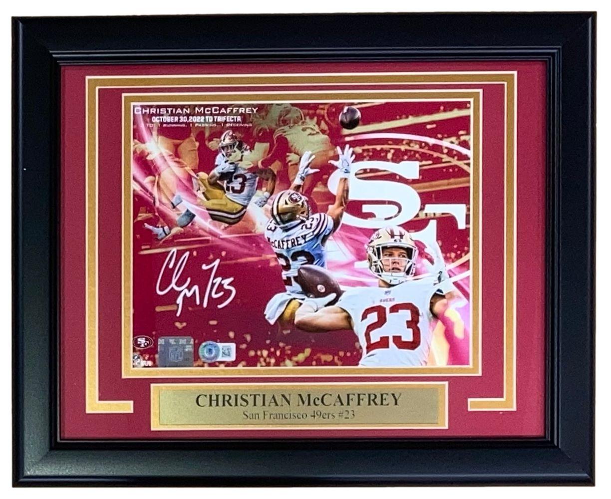 Christian McCaffrey Signed 49ers Custom Framed Photo (Beckett) at PristineAuction.com Christian McCaffrey Signed 49ers Custom Framed Photo (Beckett) at PristineAuction.com