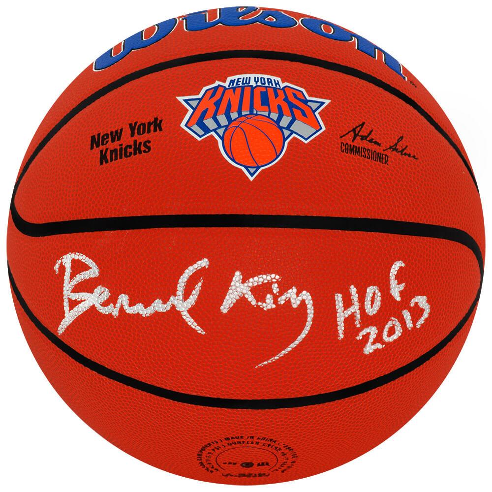 Bernard King Signed Knicks Logo NBA Basketball Inscribed "HOF 2013" (Schwartz) at PristineAuction.com Bernard King Signed Knicks Logo NBA Basketball Inscribed "HOF 2013" (Schwartz) at PristineAuction.com