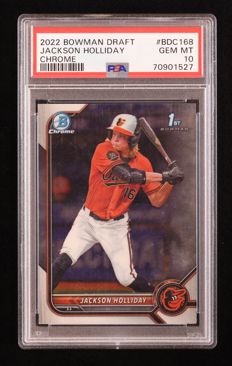 Jackson Holliday 2022 Bowman Chrome Draft #BDC168 RC (PSA 10) at PristineAuction.com Jackson Holliday 2022 Bowman Chrome Draft #BDC168 RC (PSA 10) at PristineAuction.com